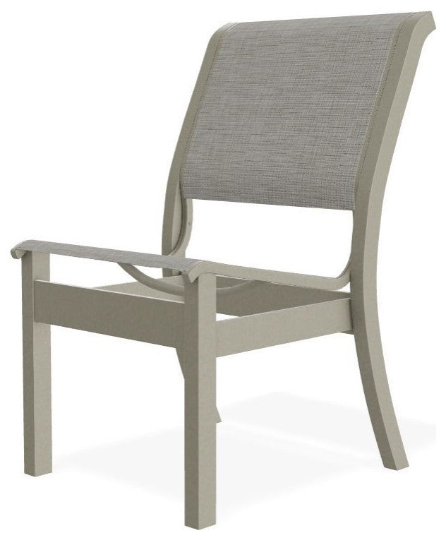 Leeward Sling Stackable Outdoor Dining Chair, Burke/Storm