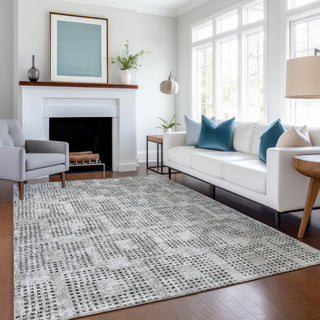 Premium Machine Washable Mayfield AMF33 Gray 10' x 14' Rug