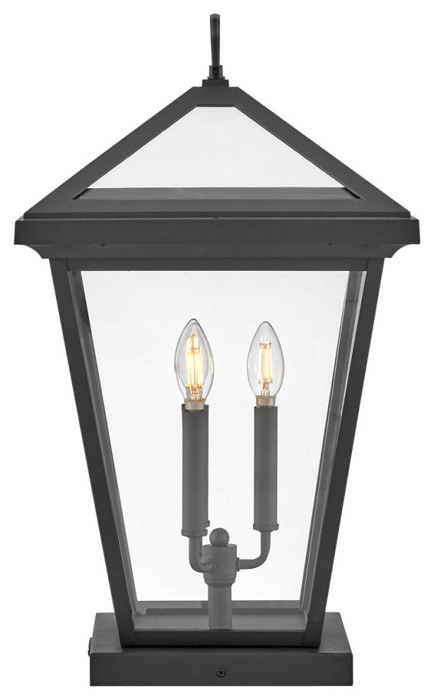 Hinkley Alford Place 25.75" Large Pier Mount Lantern, Museum Black
