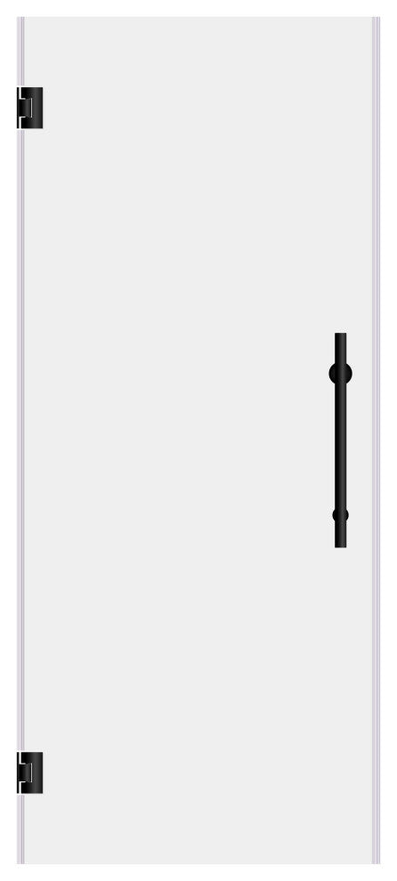 36x72  Swing-Out Shower Door ULTRA-E Matte Black