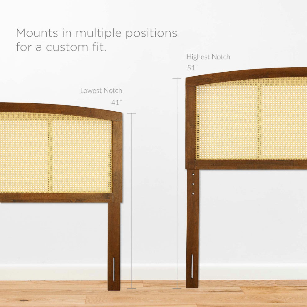Halcyon Cane Queen Headboard Walnut