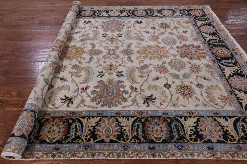 7' 11" X 9' 10" Persian Tabriz Hand Knotted Wool Rug Q9019