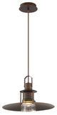 Eurofase 35957-027 LED Pendant, Lamport Collection, Bronze Finish