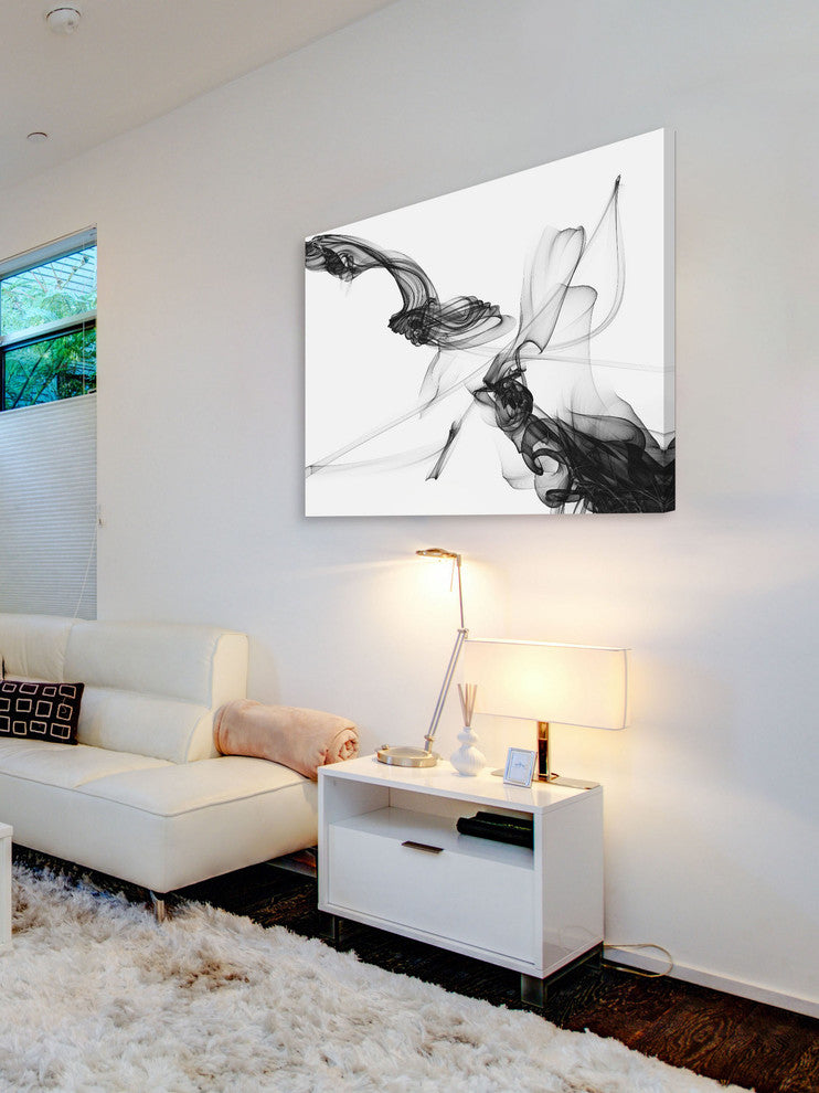 "Abstract Black and White Art 2015-01-06-30" Print on Canvas by Irena Orlov