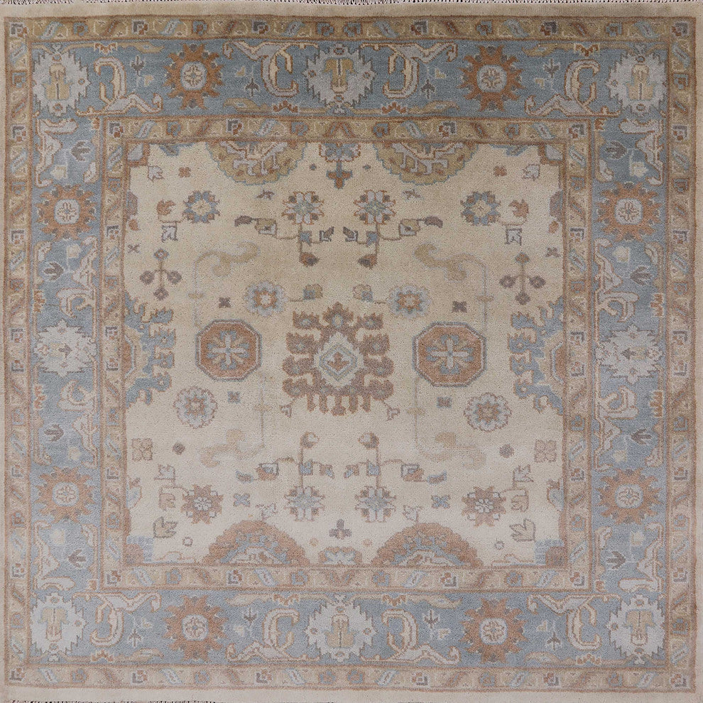 Ahgly Company Indoor Square Mid-Century Modern Area Rugs, 5' Square