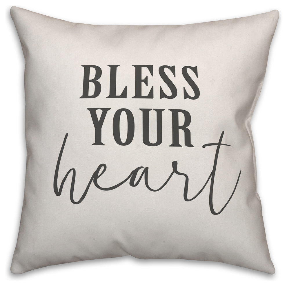 Bless Your Heart 18x18 Throw Pillow