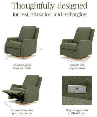 Crewe Electronic Recliner and Swivel Glider, Olive Boucle