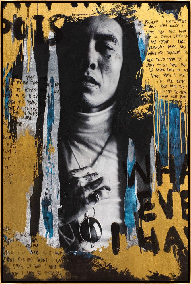 30x45 Whatever, Framed Artwork, Gold