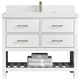 Willow Collections Parker Bathroom Vanity with 2 in Top White 42 X 22 Pure