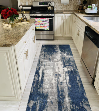 Noori Rug Shag Clark Blue/Grey Runner