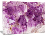 Purple Amethyst Macro, Abstract Canvas Wall Art Print, 20"x12"