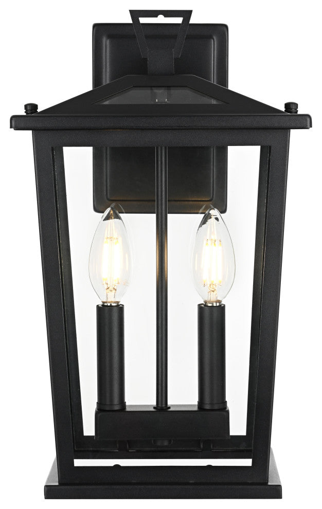 Home Living 8.5" Outdoor Wall Sconce, Black