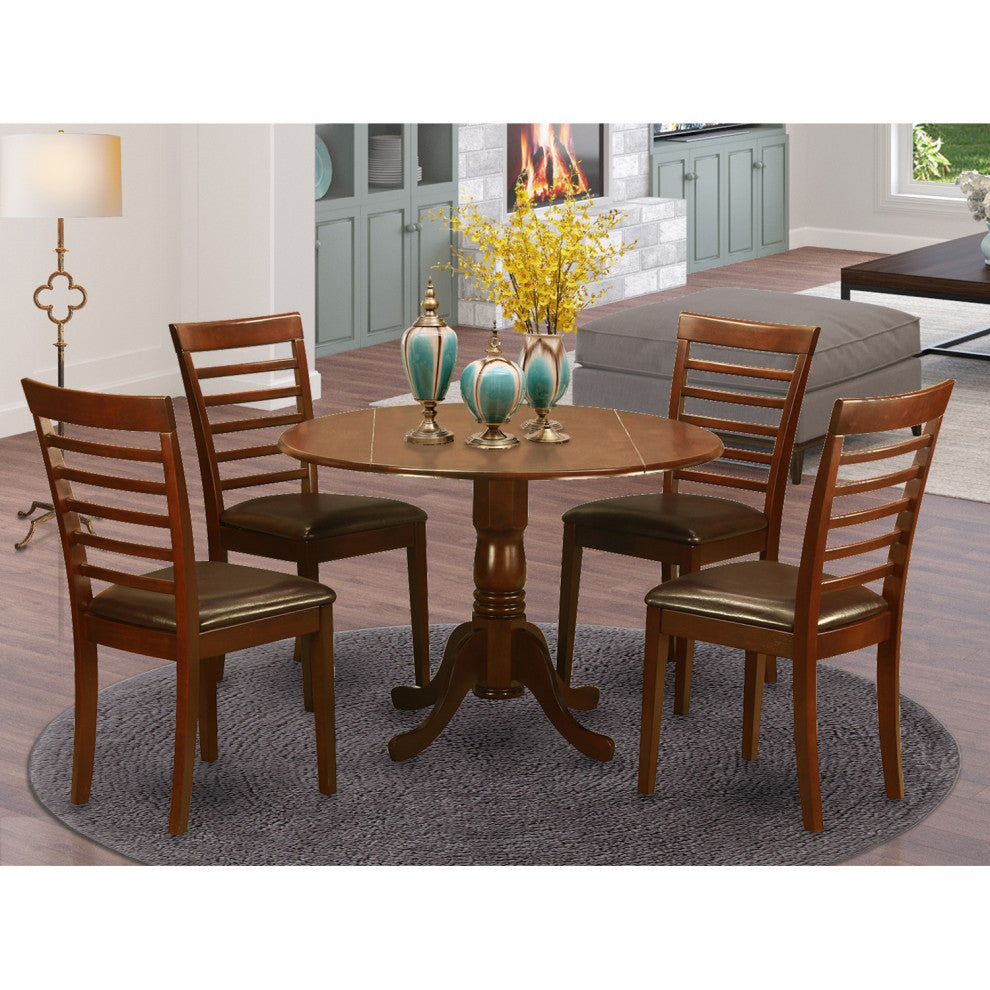 5 Pc Small Kitchen Table And Chairs Set -Small Kitchen Table And 4 Dining Chairs