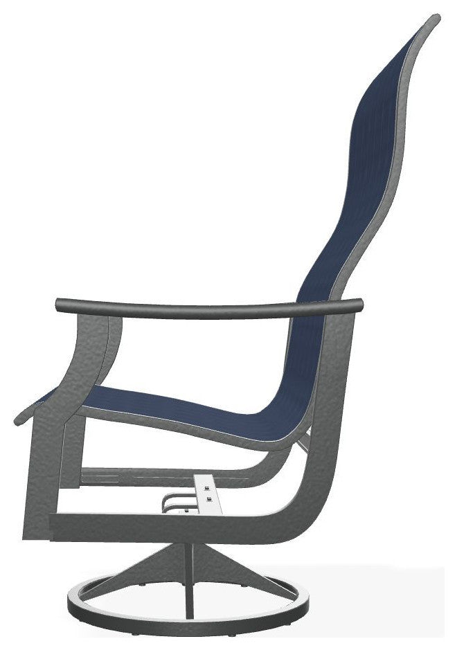 St. Catherine Sling Outdoor Supreme Swivel Rocker, Mavi/Graphite