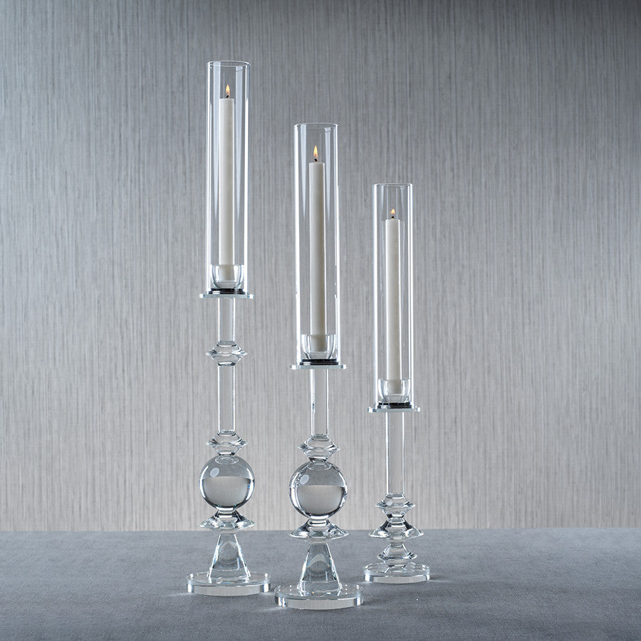 Vadim Crystal Glass Candle Holder, Style B