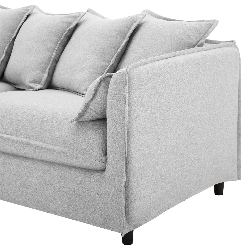 Sofa, Fabric, Gray, Modern, Living Lounge Room Hotel Lobby Hospitality