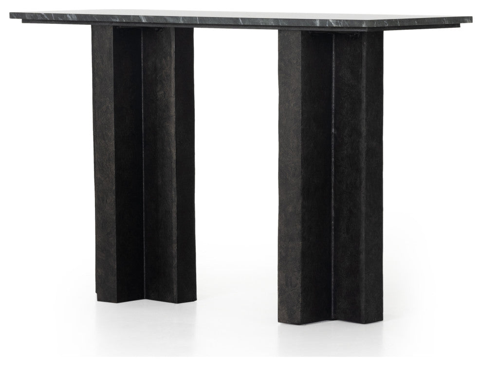 Terrell Console Table-Black Marble