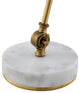 Inspired Home Brilynn Table Lamp, Marble Stone Base, Black