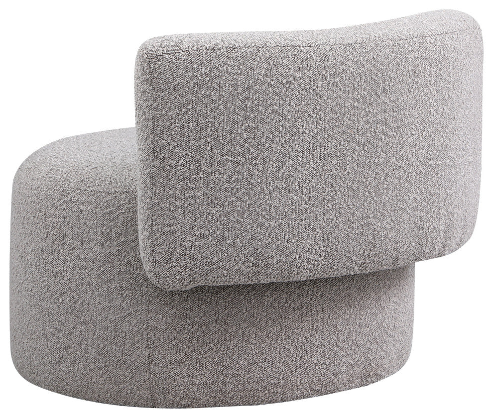 Como Boucle Fabric Upholstered Accent Chair, Taupe