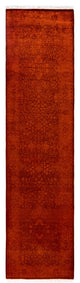 Overdyed One-of-a-Kind Hand-Knotted Area Rug Orange, 2' 7" x 10' 1"