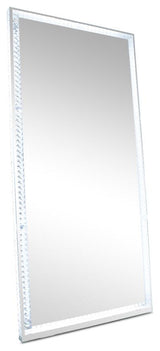 Diamond Collection Radiant Premium Illuminated Crystal Floor Mirror