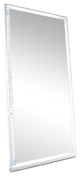 Diamond Collection Radiant Premium Illuminated Crystal Floor Mirror
