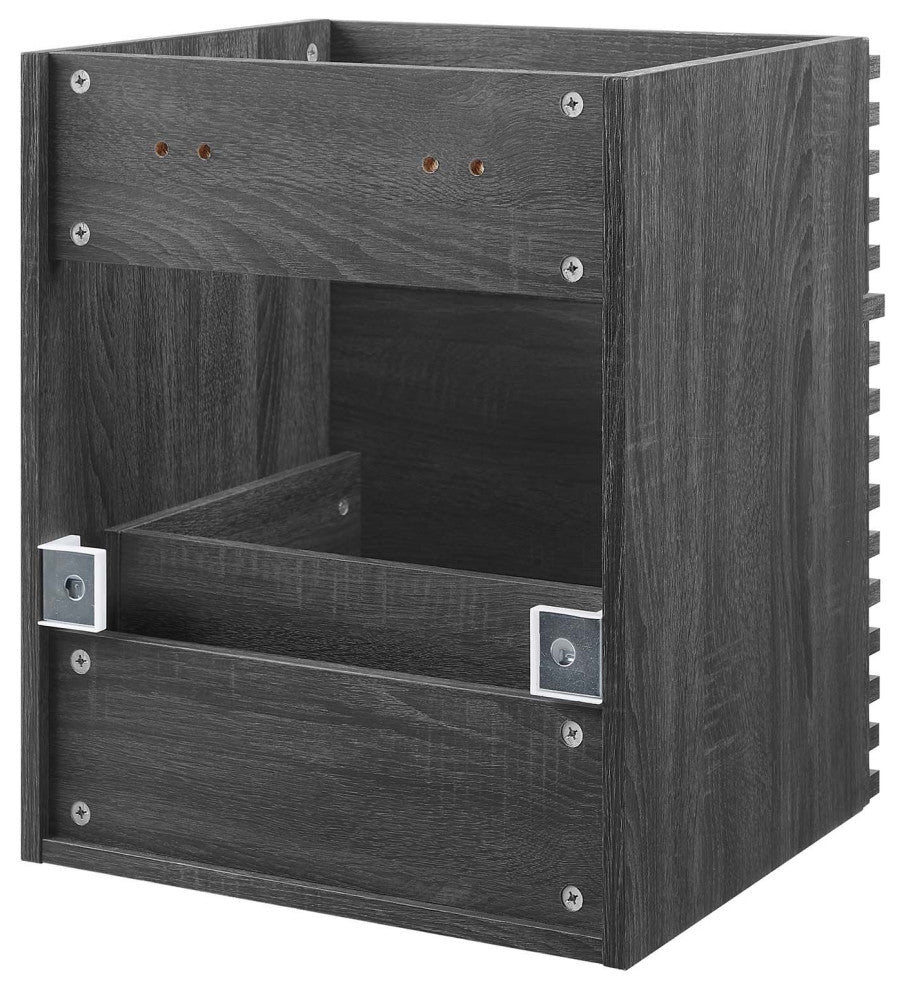 Render 18" Wall-Mount Bathroom Vanity Cabinet, Charcoal