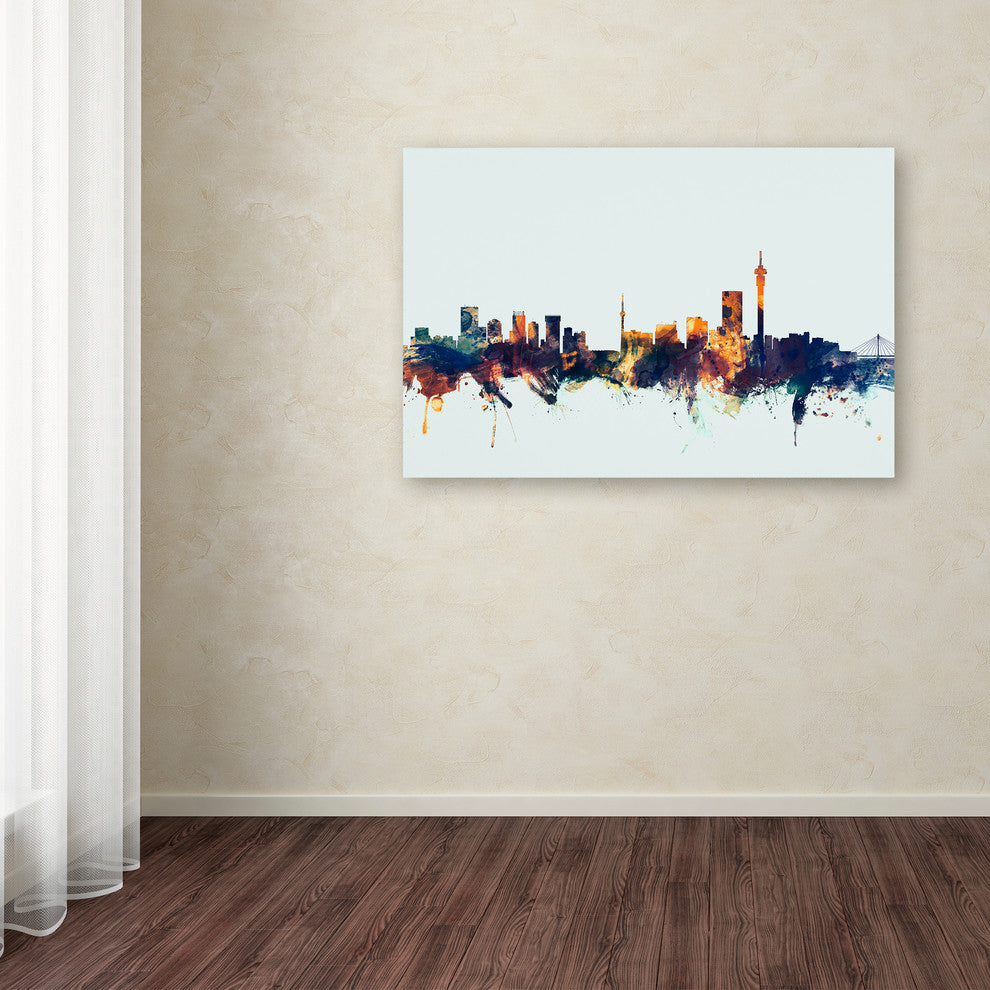 Michael Tompsett ''Johannesburg Skyline Blue'' Canvas Art, 22x32