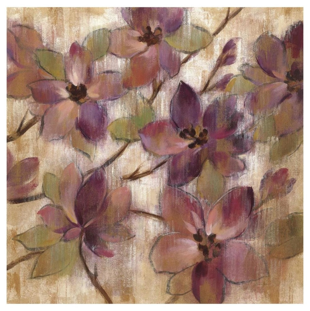 "Magenta Branch II" Digital Paper Print by Silvia Vassileva, 42"x42"