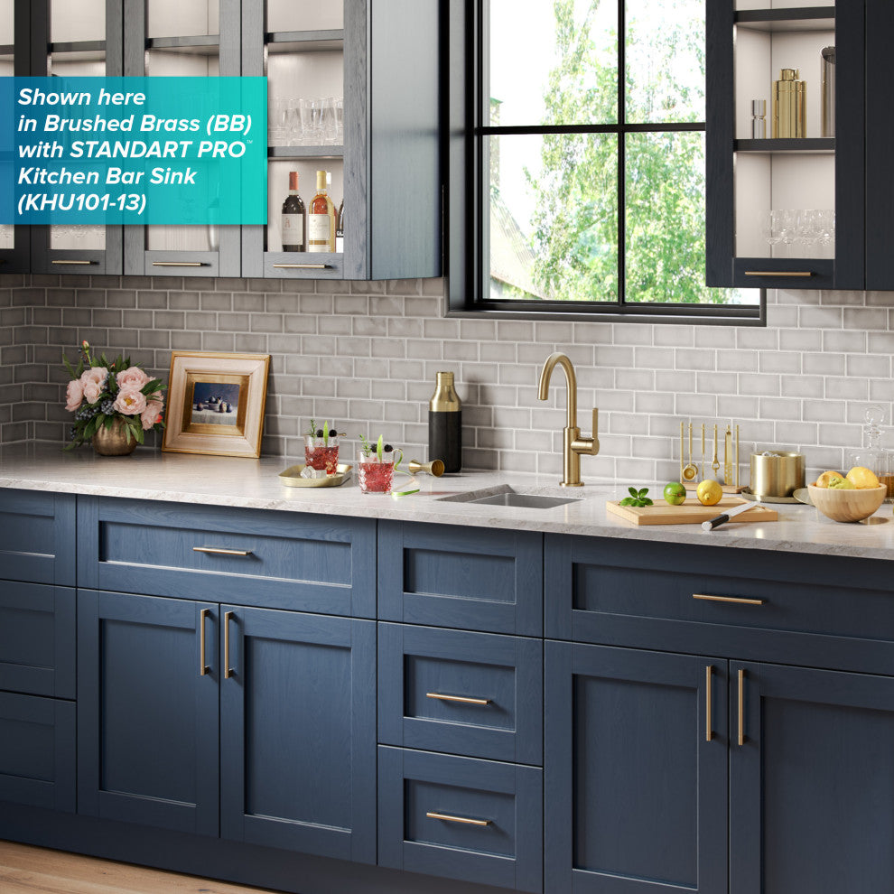 Oletto 1-Hole Kitchen Bar Faucet Matte Black, Model KPF-2822MB