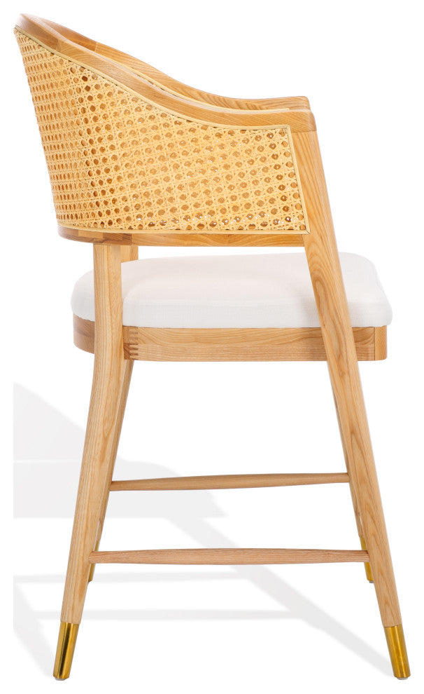 Safavieh Couture Rogue Rattan Counter Stool, Black