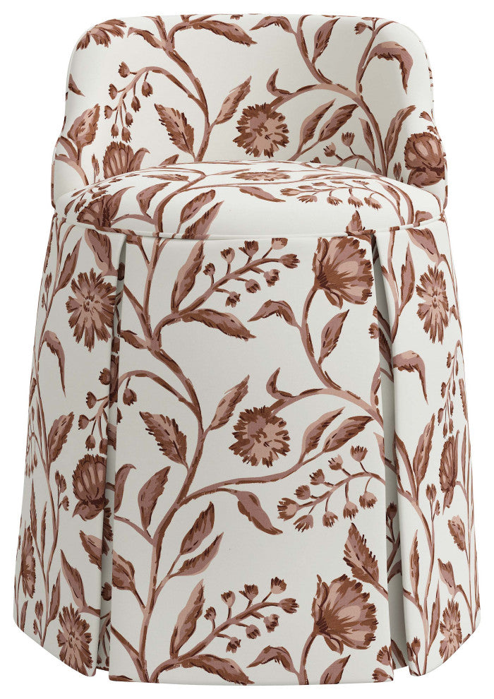 Skirted Vanity Chair, Thea Blush