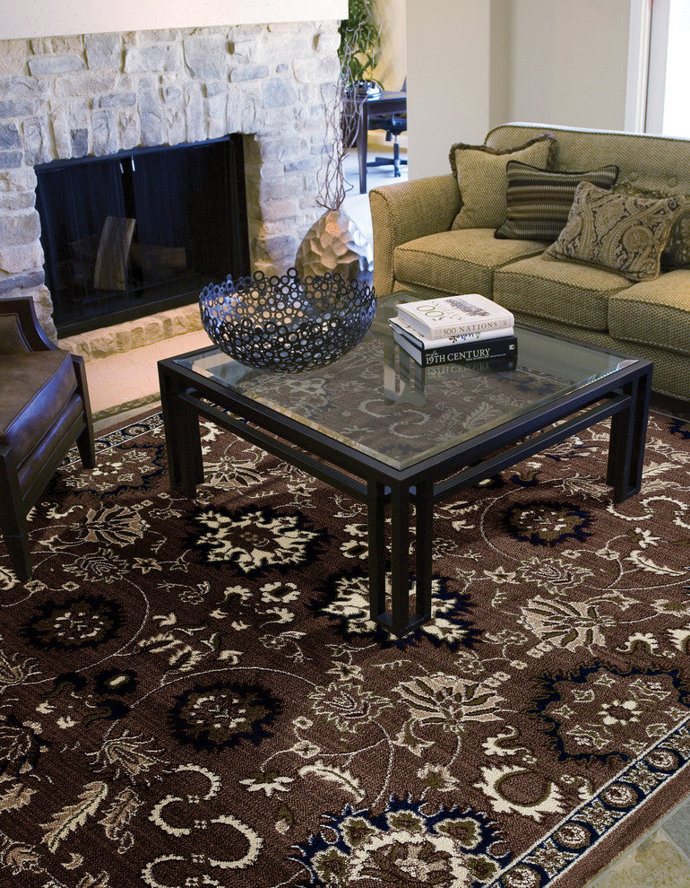 Arbor Bouquet Area Rug, Brown, 2'2"x7'7" Runner
