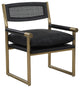 Harlow Black Vegan Leather Armchair