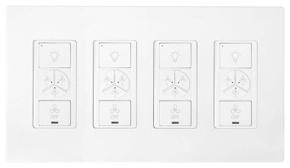 CARRO Smart Switch, 2 in 1 Fan Speed Control and Light On/Off Switch, 4 Gang