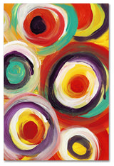 'Bright Bold Circles Vertical' Canvas Art, 32x22