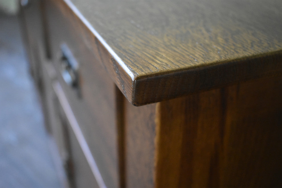 Mission Solid Oak 3 Drawer 3 Door Sideboard - Walnut (AW)
