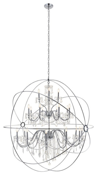 Cory 24-Light Chrome Crystal Pendant