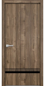 Solid French Door 28 x 80 | Planum 0012 Walnut with| Bathroom