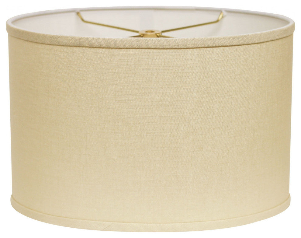 14" Parchment Biege Throwback Oval Linen Lampshade