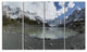 New Zealand Mountains Panorama, Large Landscape Canvas Art, 48"x28", 4 Panels