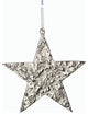 8" Tall Aluminum Large Christmas Star Ornament, Silver, Set of 6