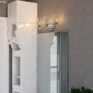 Wilmette 24" 3-Light Modern Chrome Bathroom Vanity Fixture, Clear Glass Shade