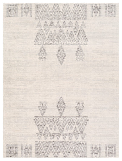 Surya Roma ROM-2325 9'x12'3" Rug, White/Light Gray/Medium Gray