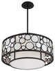Minka Metropolitan, N7754-143, Mosaic, 4-Light Pendant With White Cloth Shade