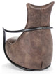 Zak Leisure Chair, Top Grained Brown Leather