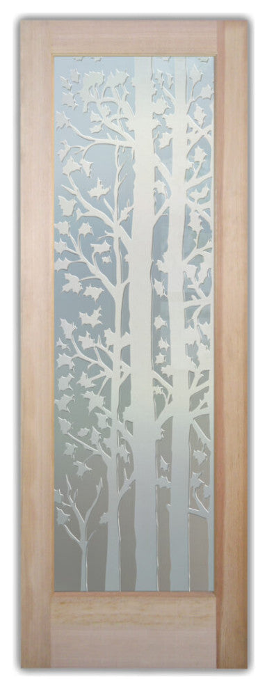 Interior Prehung Door or Interior Slab Door - Forest Trees - Primed - 30" x...