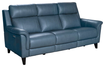 Kester Power Reclining Sofa w/Power Head Rests, Masen Bluegray