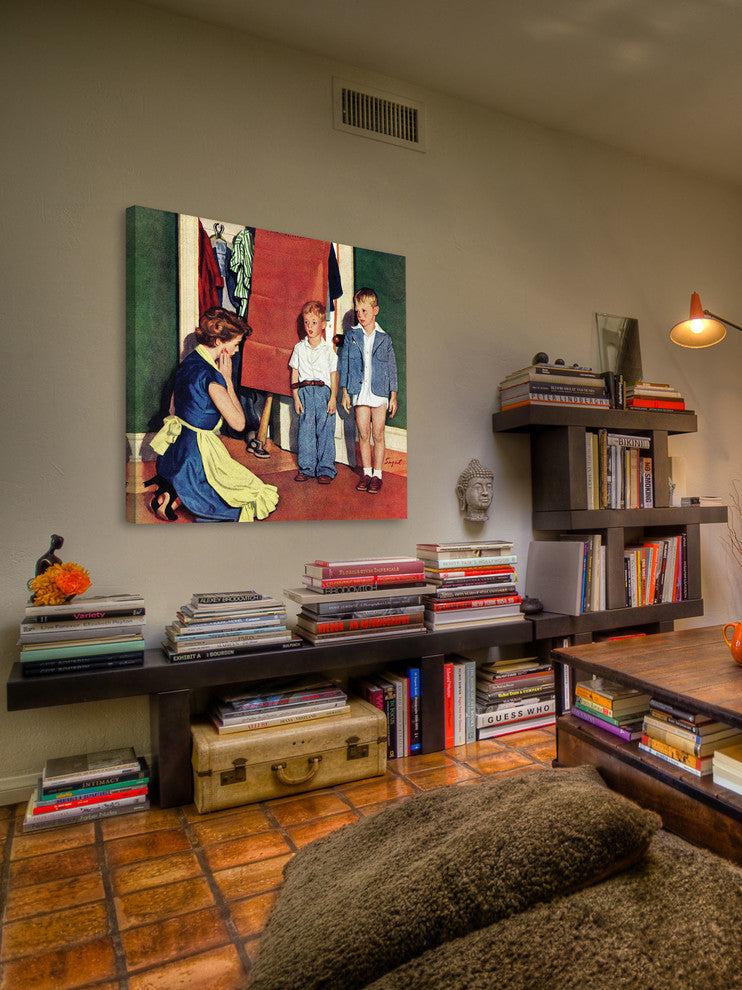 "Suiting Her Sons" Painting Print on Canvas by Richard Sargent