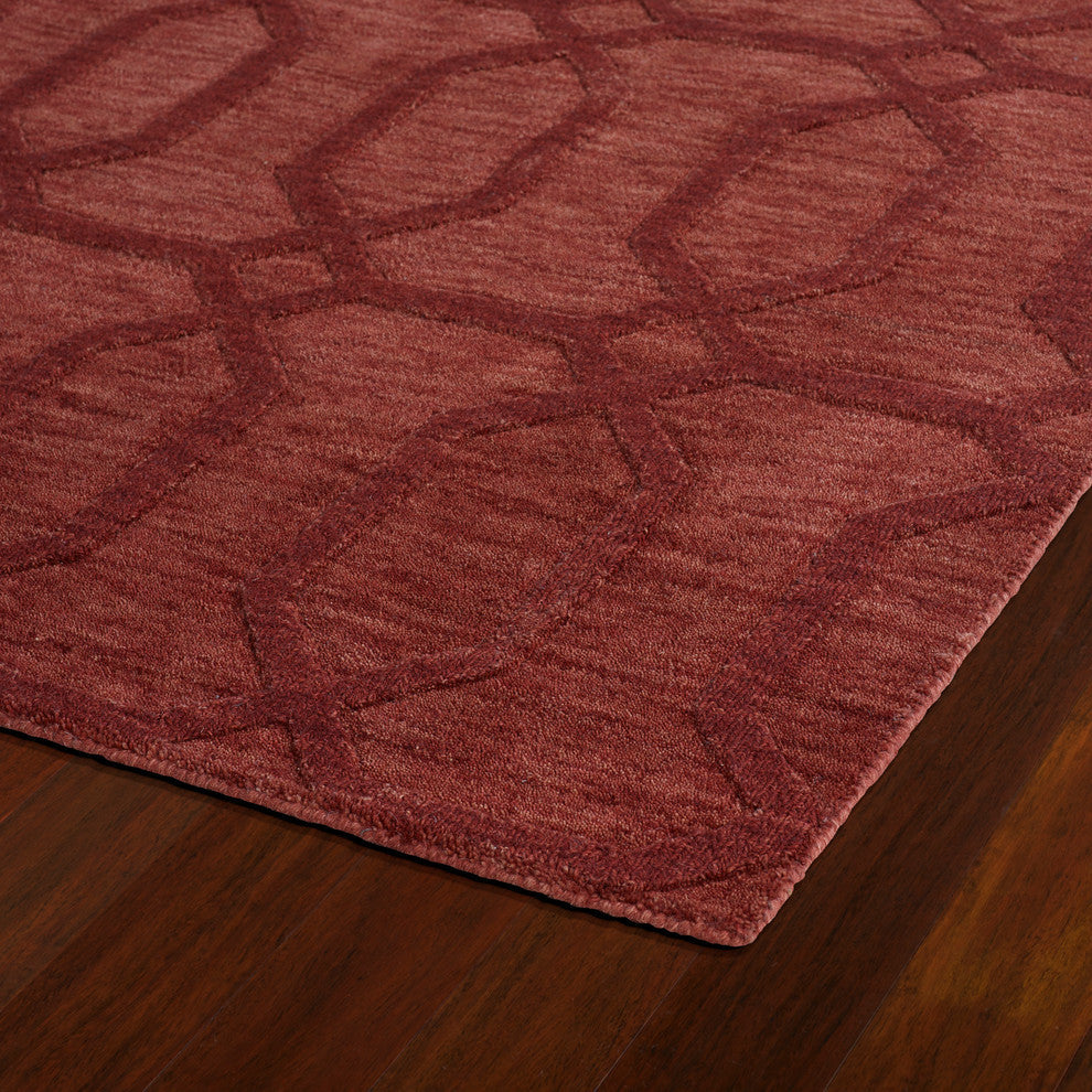 Kaleen Hand-Tufted Imprints Modern I Wool Rug, Cinnamon, 5'x8'